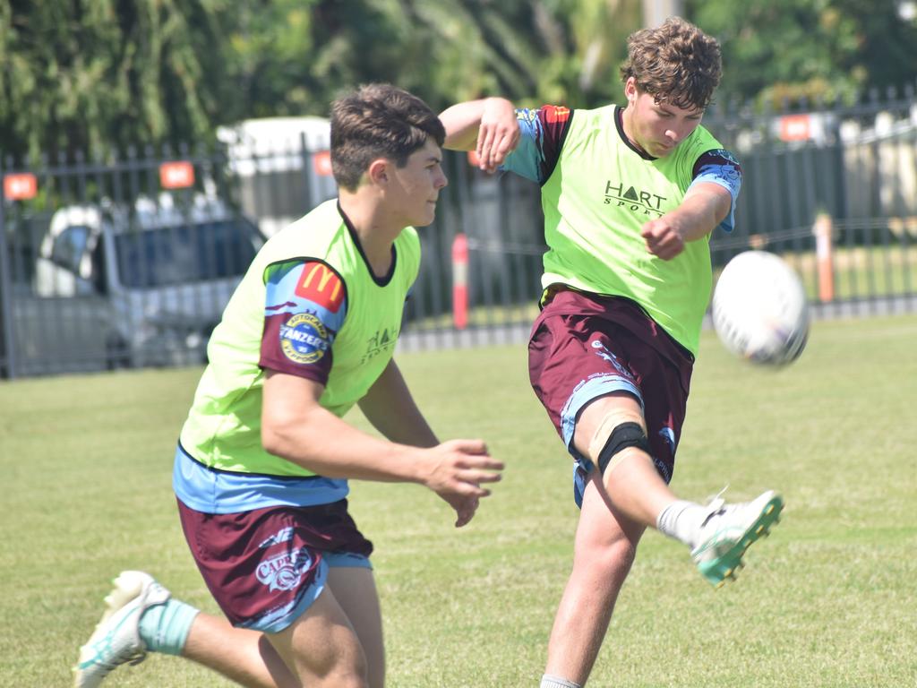 CQ Capras under-17 boys squad pre-season training session at The Cathedral College, Rockhampton, on January 11, 2025.