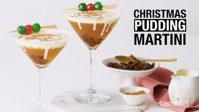 Christmas pudding martini