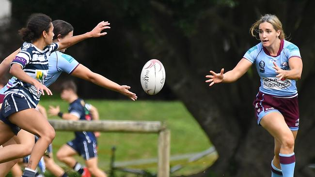 Norths players First grade women's club rugby between Norths and Brothers. Saturday May 7, 2022. Picture, John Gass