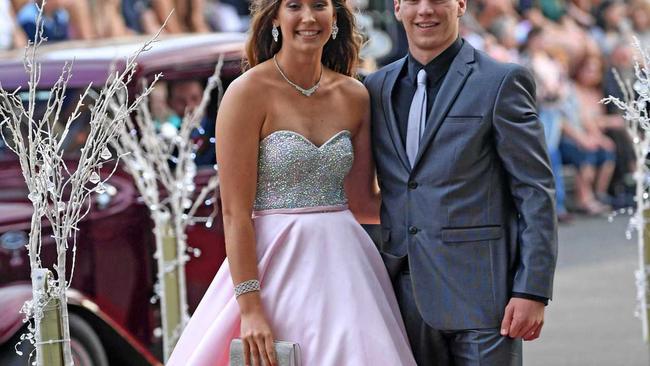 Chantelle Chippindall and Mitchell Sauer arrive at the James Nash formal on Tuesday afternoon.