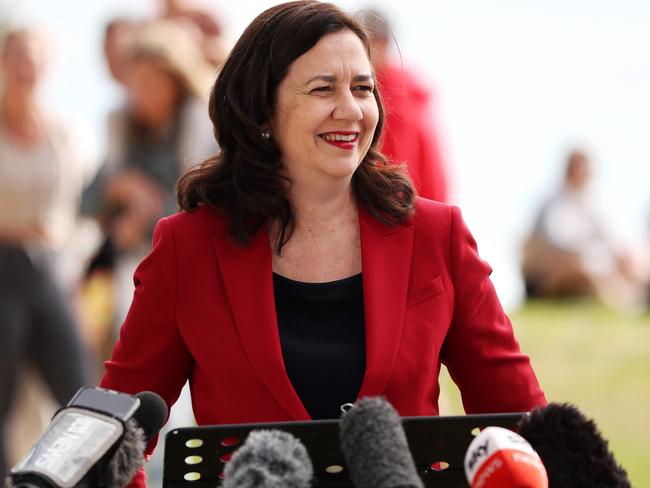 Premier Annastacia Palaszczuk at a recent media conference. Picture: Nigel Hallett