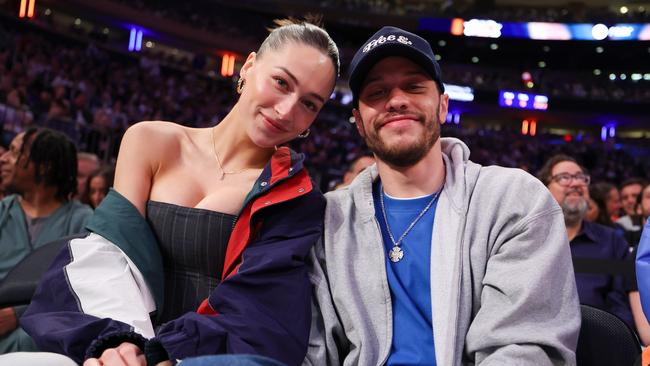 Elsie Hewitt and Pete Davidson were also at the game. (Photo by Al Bello/Getty Images)