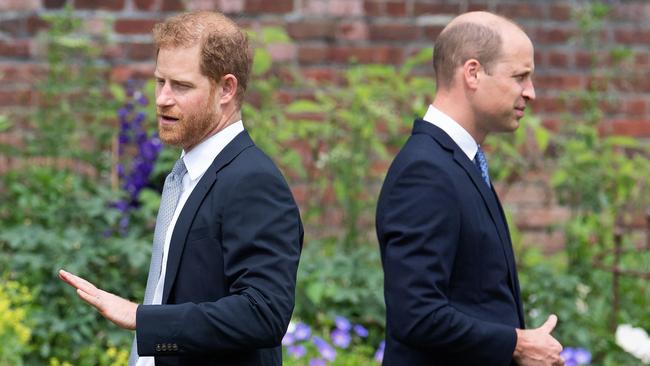 Prince Harry claims he saw “red mist” in his brother Prince William during a fight over Meghan Markle. Picture: AFP