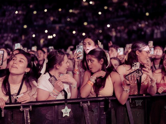 Gracie Abrams performs at her New Zealand concert over the weekend. Picture: Abby Waisler