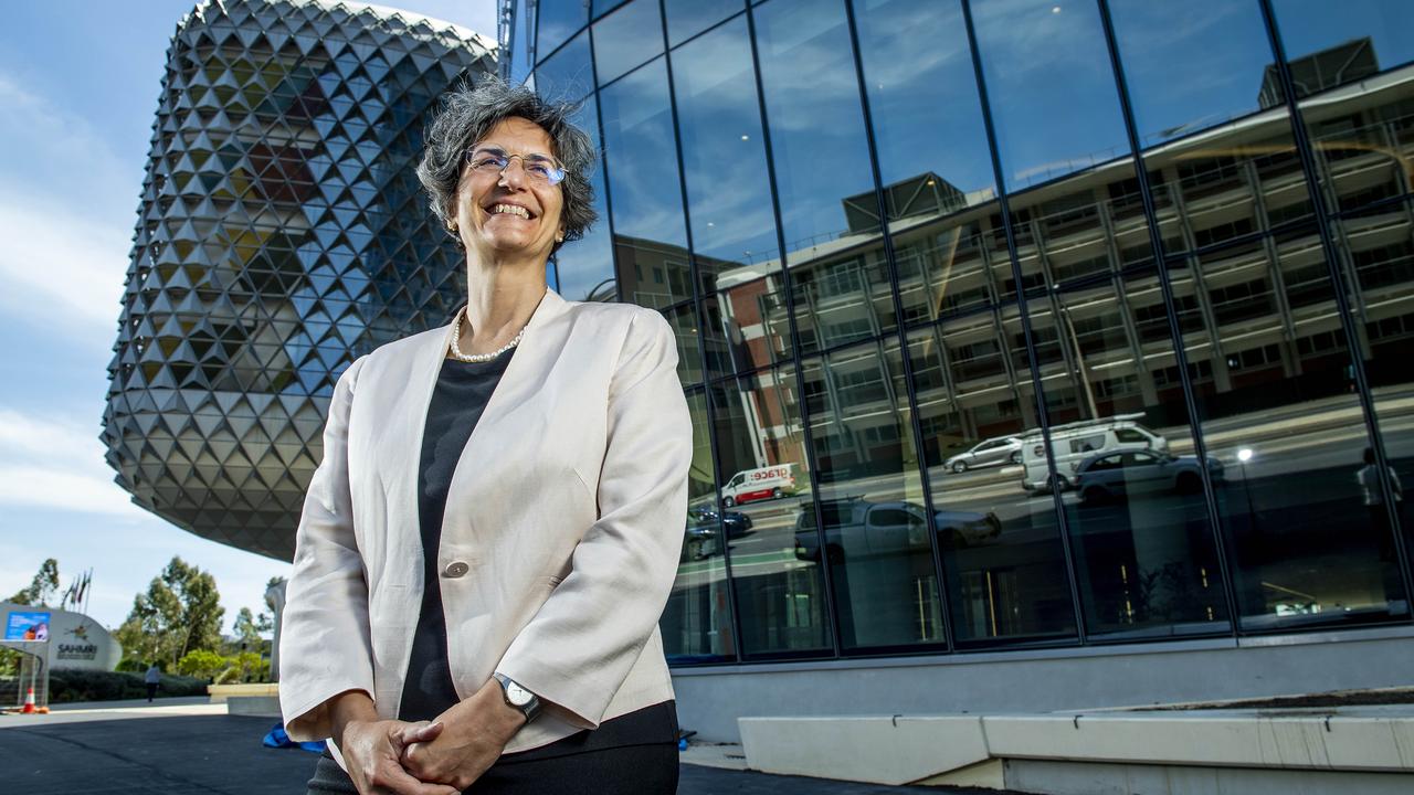 SAHMRI executive director Professor Maria Makrides at the health precinct. Picture: Mark Brake