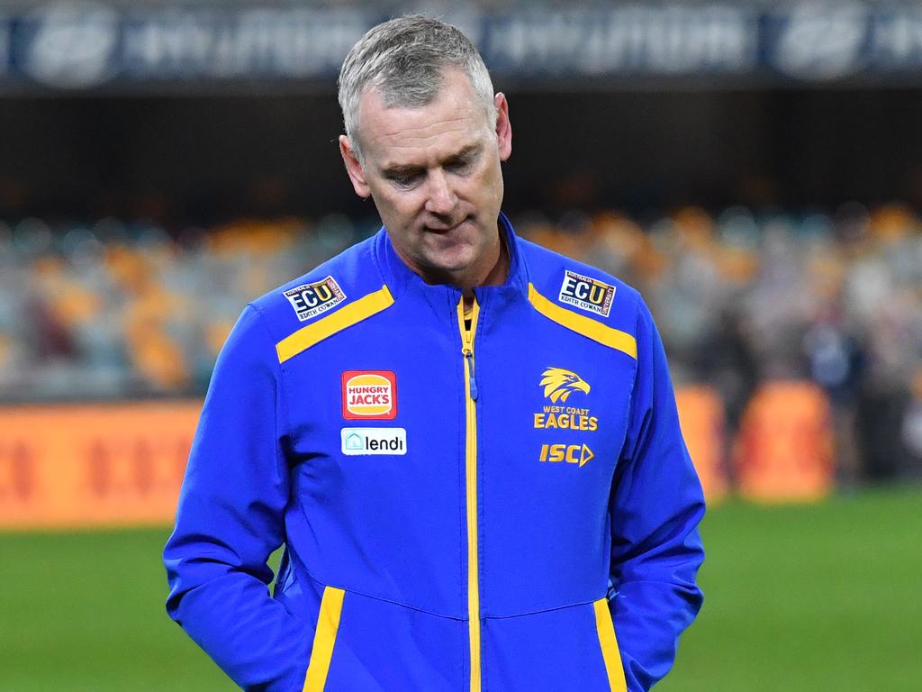 Adam Simpson has coached the Eagles since 2014. Picture: AAP Image/Darren England