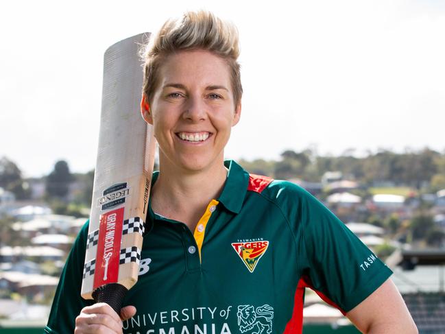 Tasmanian cricket captain, Elyse Villani at Bellerive Oval ahead of the season launch.Picture: Linda Higginson