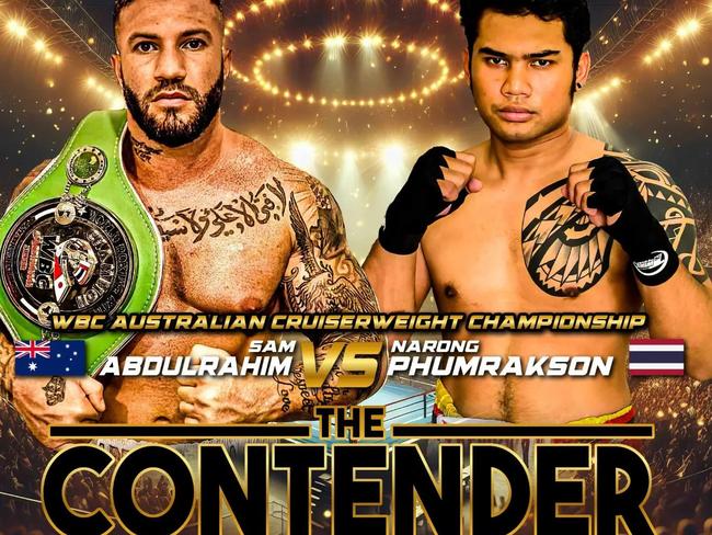 Sam Abdulrahim will contest the WBC Australian cruiserweight championship in Thailand this month.