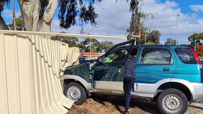 A car recently crashed into Cr Sarah Ouk’s next-door neighbour’s fence. Picture: Sarah Ouk