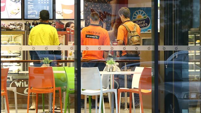 Tradies stop for breakfast at Upper Coomera from 4am. Picture Glenn Hampson