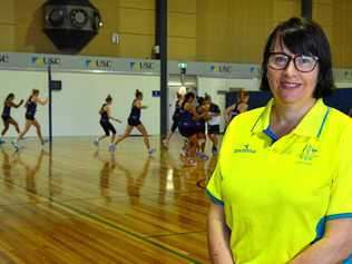 Australian netball coach Lisa Alexander at a camp Sunshine Coast University. Picture: John McCutcheon