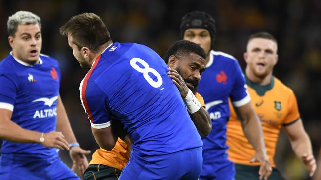 The incident which led to Marika Koroibete’s controversial send off.