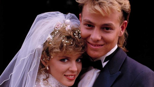 Scott and Charlene's big wedding on Neighbours in 1987.