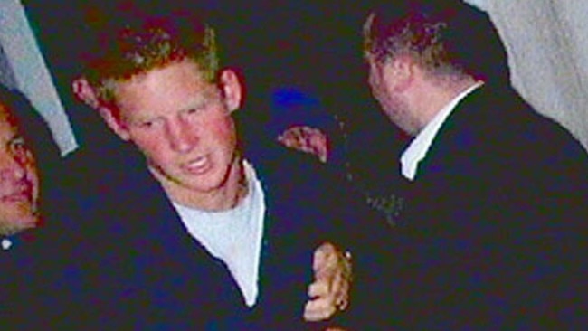 Prince Harry, then aged 20, in a notorious scene after clashing with a photographer after emerging from a Londo nightclub. He used hallucinogenic drugs during that period.