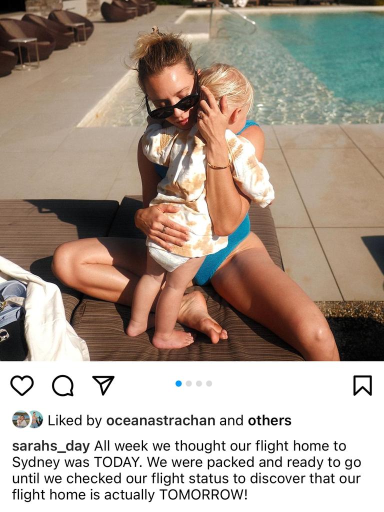 Wellness influencer Sarah Stevenson, aka Sarah's Day, revealed she nearly ended her family’s holiday early by accident. Picture: Instagram