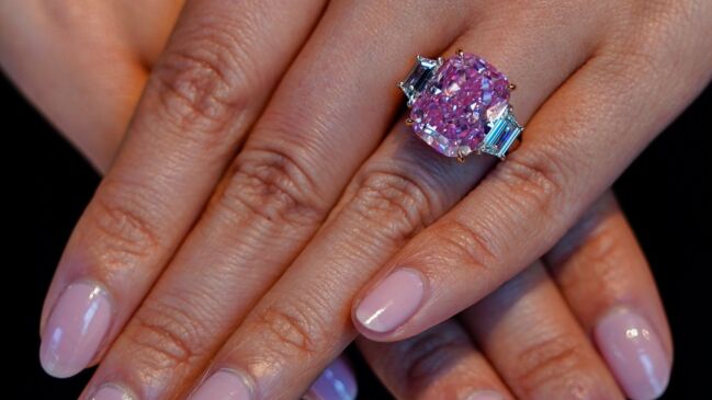 Extremely rare' pink diamond linked to Queen Elizabeth sells for