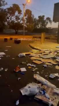 Video shows Alice Springs shops trashed