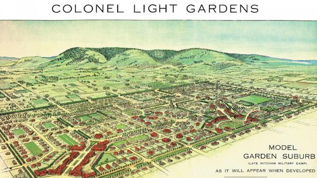 A historical plan of Colonel Light Gardens.