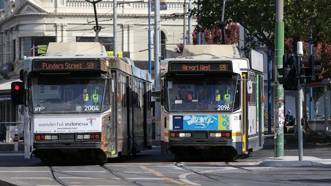 The tram is running from 10am to 2pm today. Picture: George Salpigtidis