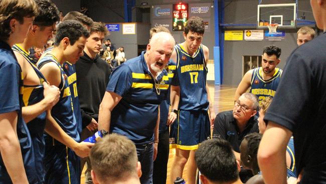 Brisbane Capitals coach Bruce Palmer during his team's grand final victory. Picture: Supplied