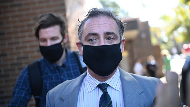 Andrew O’Keefe leaves Waverley Court in June last year after assault charges involving his ex-girlfriend were dropped. Picture: NCA NewsWire / Jeremy Piper