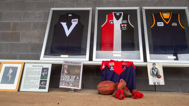 Tribute at the Bungaree Football Club in 2019 where Danny played as a youngster. Picture Jay Town