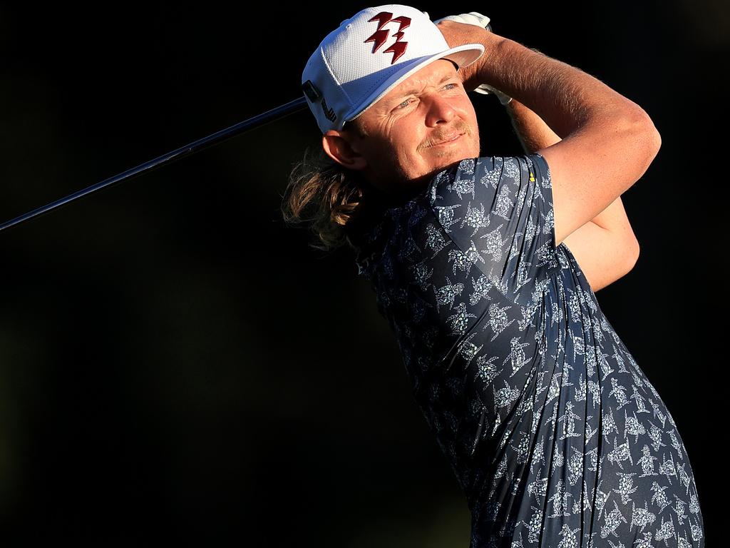 Cameron Smith has survived the wind at Augusta National to remain under par. Picture: David Cannon/Getty Images