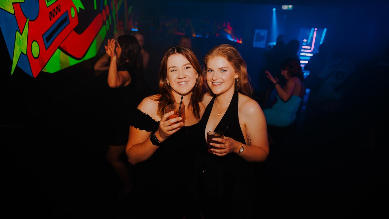 Alaina Hawke and Alana Wilson at Retros NIghtclub. Picture: Damien Wright