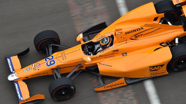 Fernando Alonso has completed his first IndyCar test. Pic: IMS