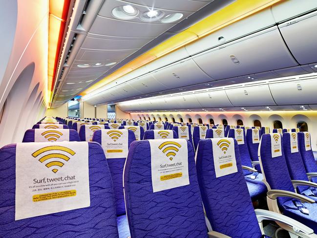 Surviving budget airlines: Scoot economy gives passengers the option of paying for inflight Wi-Fi on board Picture: Supplied