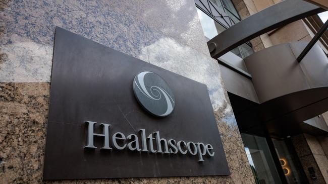 Receivers will carry on the sale process for Healthscope that its owner Brookfield had began in recent months, with ten serious contenders lining up for assets. Picture: Nadir Kinani/NewsWire