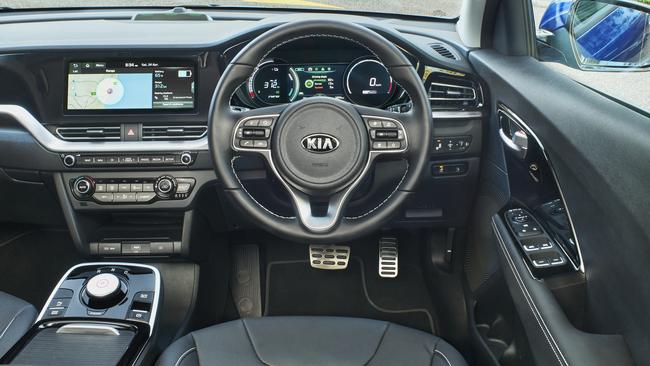 The cabin feels dated by modern Kia standards.