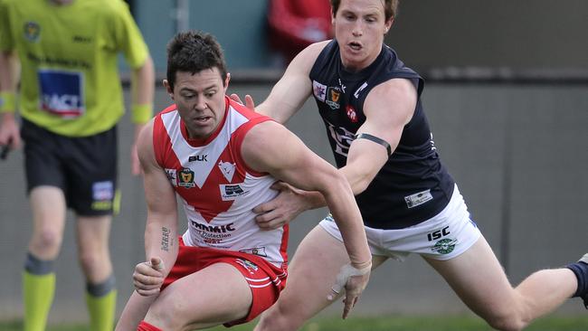 Ian Callinan was still playing footy in Tasmania when he suffered a stroke. Picture: Luke Bowden