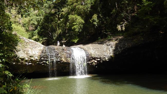 Lip Falls and swimming hole, Back Creek, Beechmont. Photo: Bob Fairless