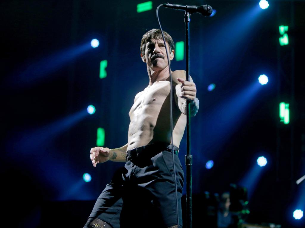 Red Hot Chili Peppers kick off their Australian tour at Hobart's Derwent Entertainment Centre. Picture: PATRICK GEE