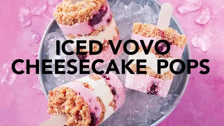 Iced VoVo cheesecake pops