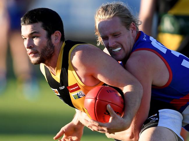 Joshua Govan and his brother Hamish lead Maroochydore for tackles. Picture: Andy Brownbill