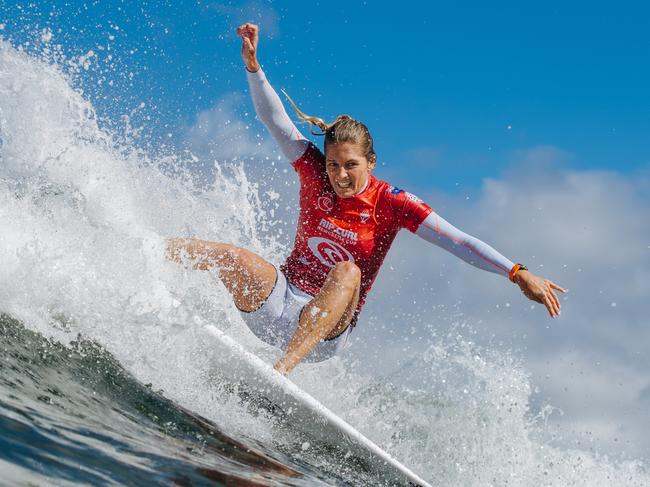 Stephanie Gilmore in action. Picture: Matt Dunbar/World Surf League via Getty Images