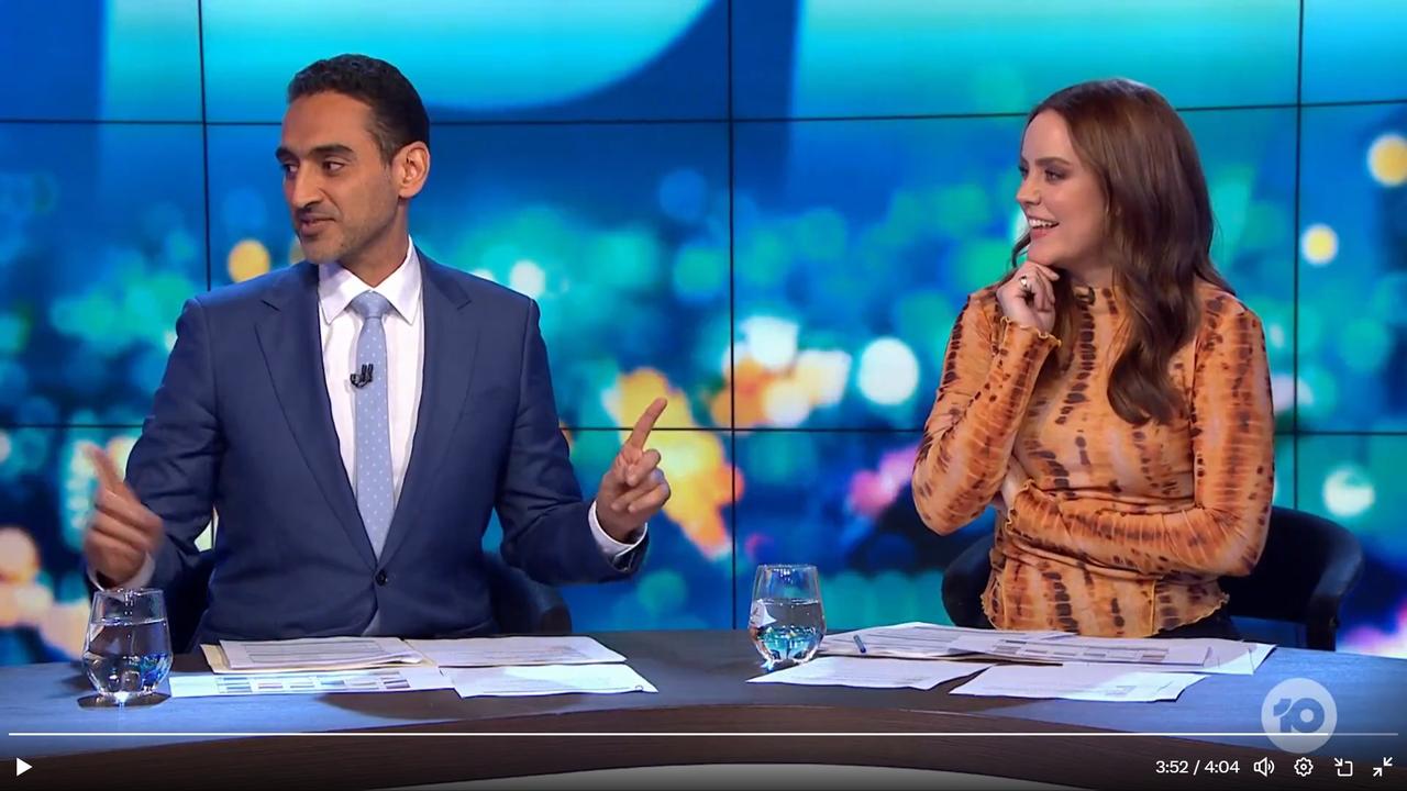 The Project hosts appeared shocked by the swimmer's confession. Picture: Channel 10