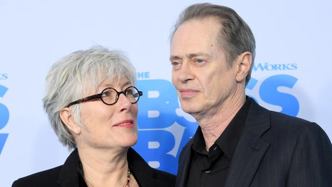 Buscemi in 2017 with his late wife of 31 years, filmmaker/choreographer Jo Andres,who died two years later. Picture: Mike Coppola/Getty