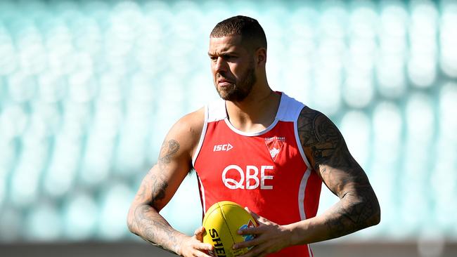 Lance Franklin: “It’s easy to stay motivated when you love what you do. If I ever feel unmotivated, it’s my teammates that drive me.” (Pic: AAP Image/Joel Carrett)