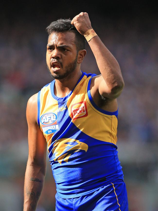 Willie Rioli during West Coast’s 2018 Grand Final win over Collingwood. Picture: Mark Stewart