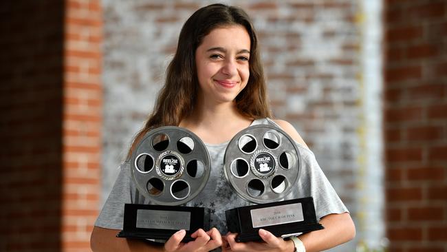 Young filmmaker Bella Merlino said she will continue to focus her short films on raising awareness of bullying. Picture: Joel Carrett.