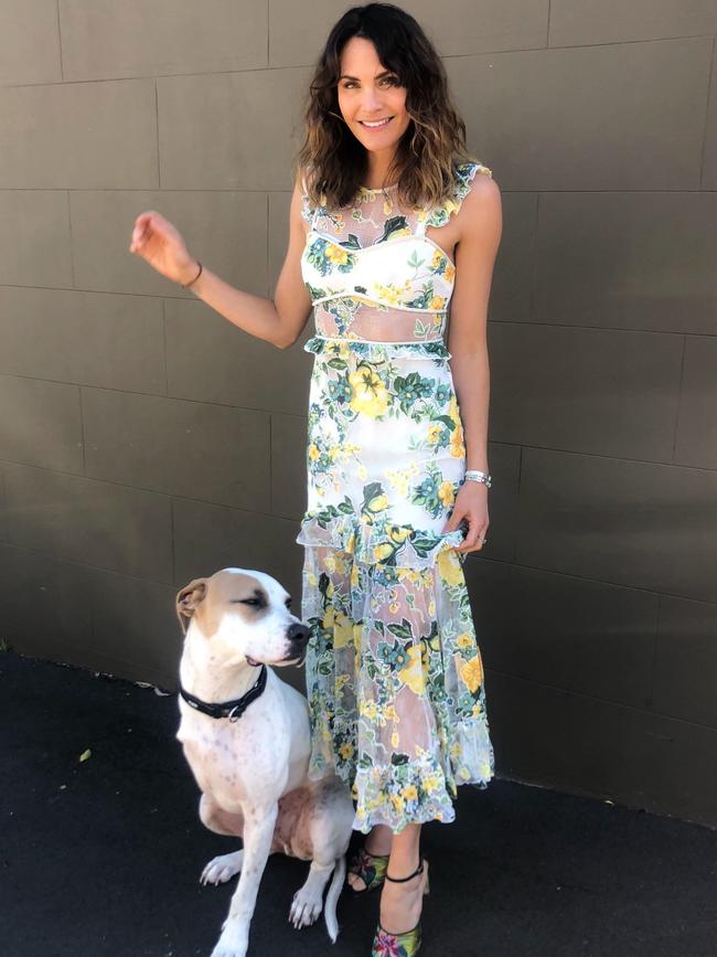 Laura Byrne with her dog Buster. Picture: Supplied