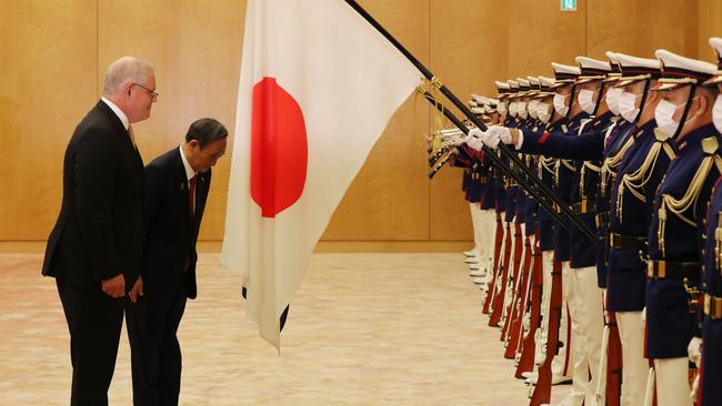 Prime Minister Scott Morrison’s comments come as he tours Japan. Picture: Adam Taylor