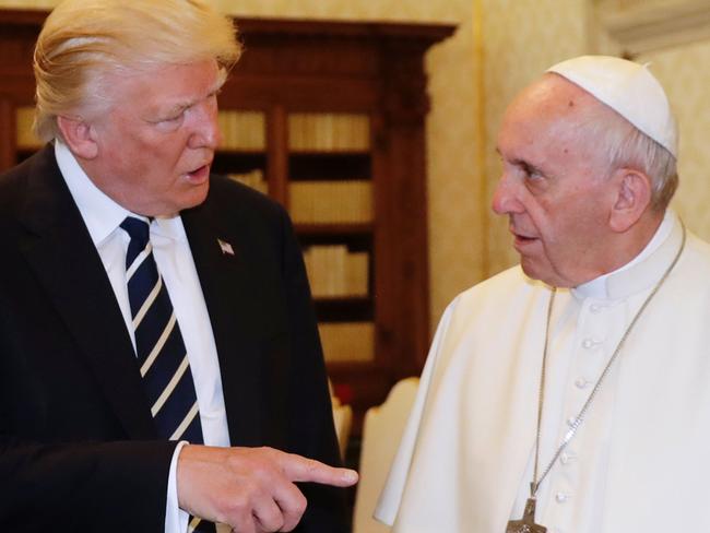 The meeting between Pope Francis and Donald Trump took place in a private audience at the Vatican. Picture: Alessandra Tarantino/AFP