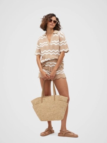 Seed Heritage Crochet Boxy Polo and Tie Short. Picture: Myer.