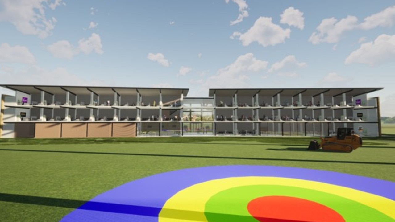A render of the Infiniti Golf facility proposed for the site of the par three Balyang golf course in Newtown. Source: Lachlan Shepherd Architects.