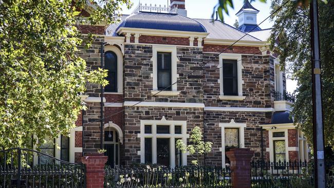 Dr Johnson’s mansion at Leabrook. Picture: Mike Burton.