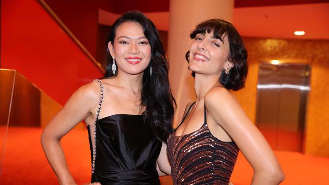 Natasha Cheng and Roelene Coleman at the Screen Forever SPA Awards at The Star Gold Coast for Gold Coast at Large. Picture, Portia Large.